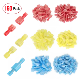 160Pcs Insulated Wire Crimp Terminal