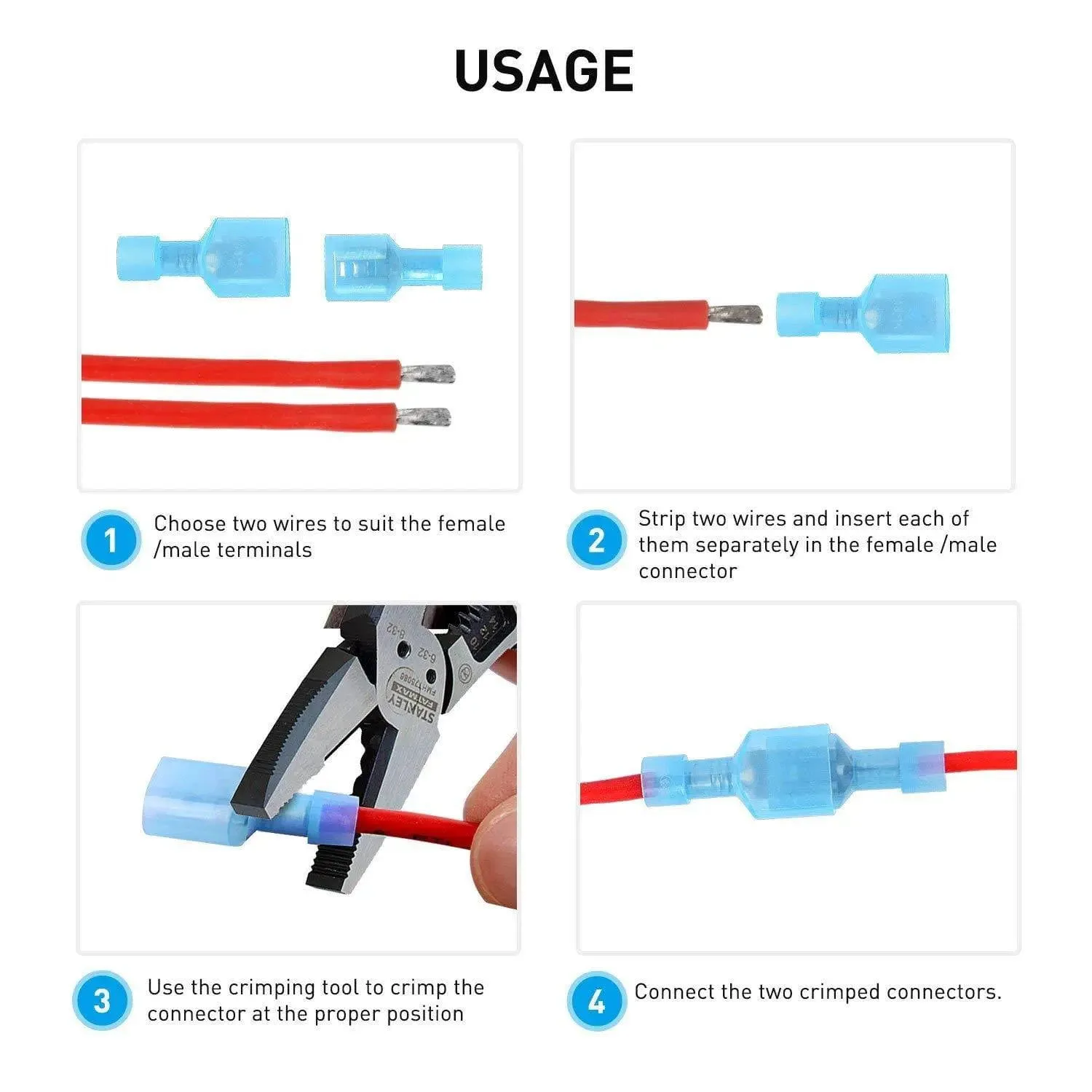 160Pcs Insulated Wire Crimp Terminal