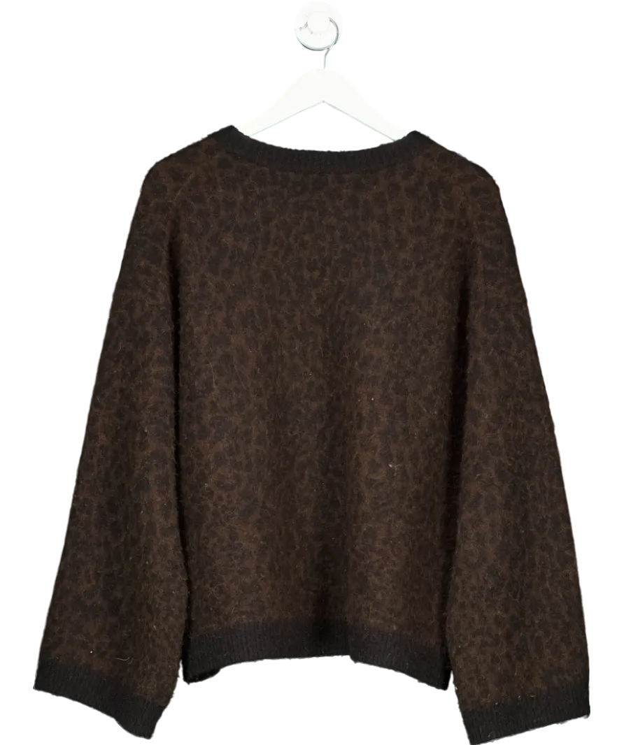 Arket Black Alpaca Blend Jacquard Jumper UK M