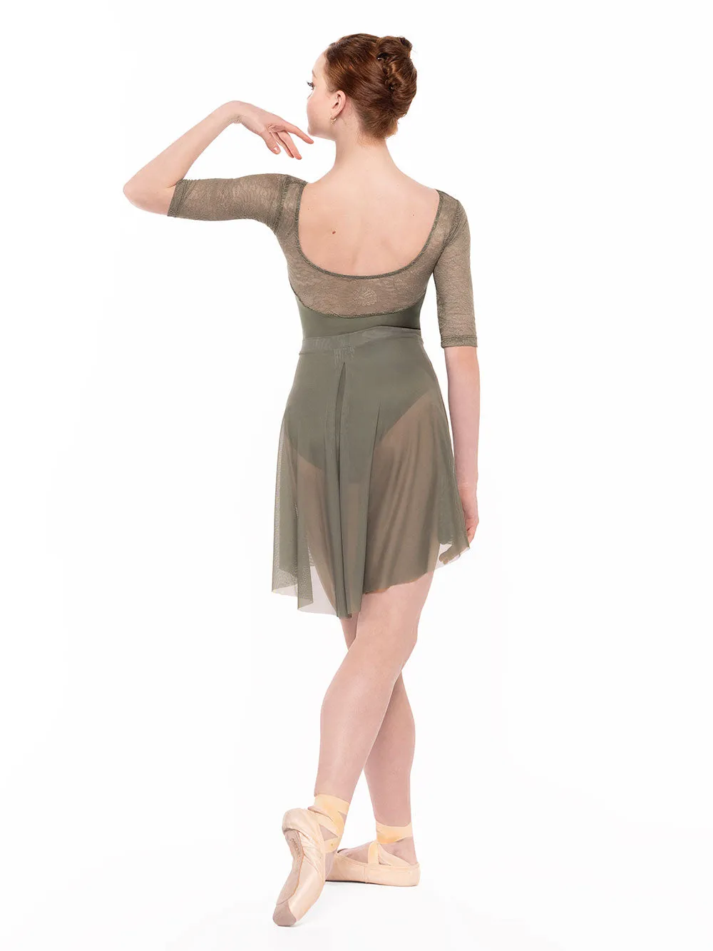 Back Tuck Skirt Dusty Olive Mesh Kids RTW