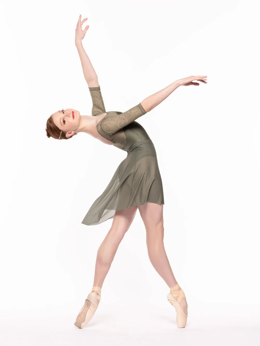 Back Tuck Skirt Dusty Olive Mesh Kids RTW
