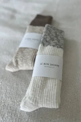 Color Block Cottage Socks
