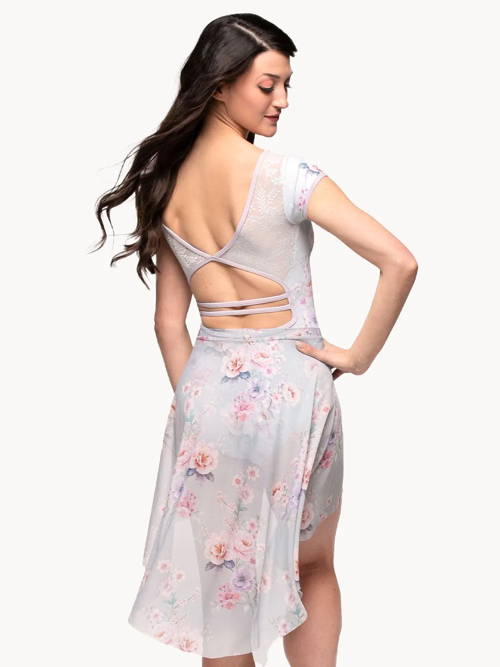 Dramatic High-Low Skirt Just Friends Powder Blue Mesh RTW