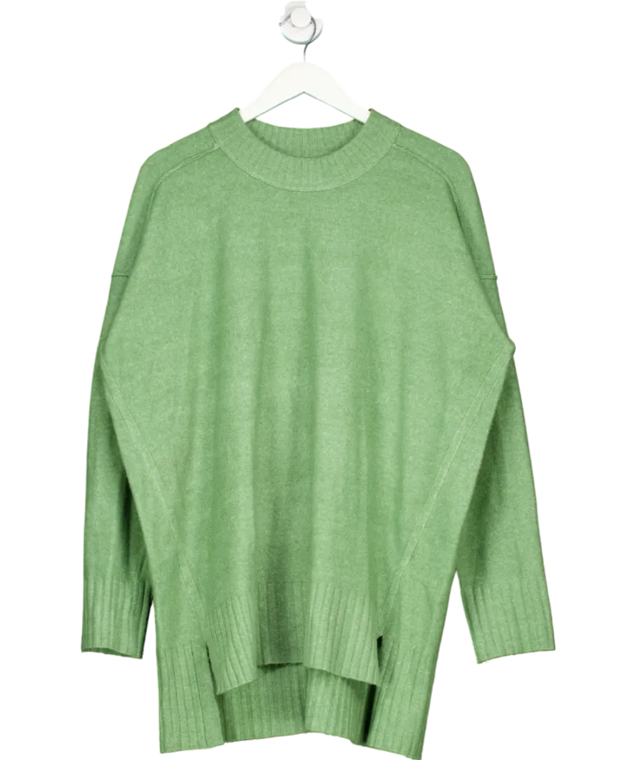 Free People Green Phoebe Soft Knit Wool blend jumper UK M