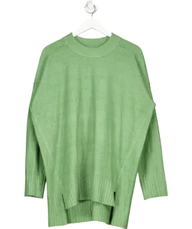 Free People Green Phoebe Soft Knit Wool blend jumper UK M