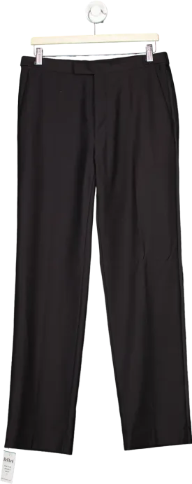 John Lewis Black Wool Blend Trousers 32L