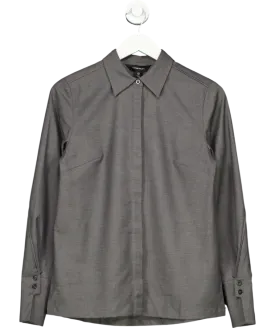 Karen Millen Grey Wool Blend Shirt UK 6