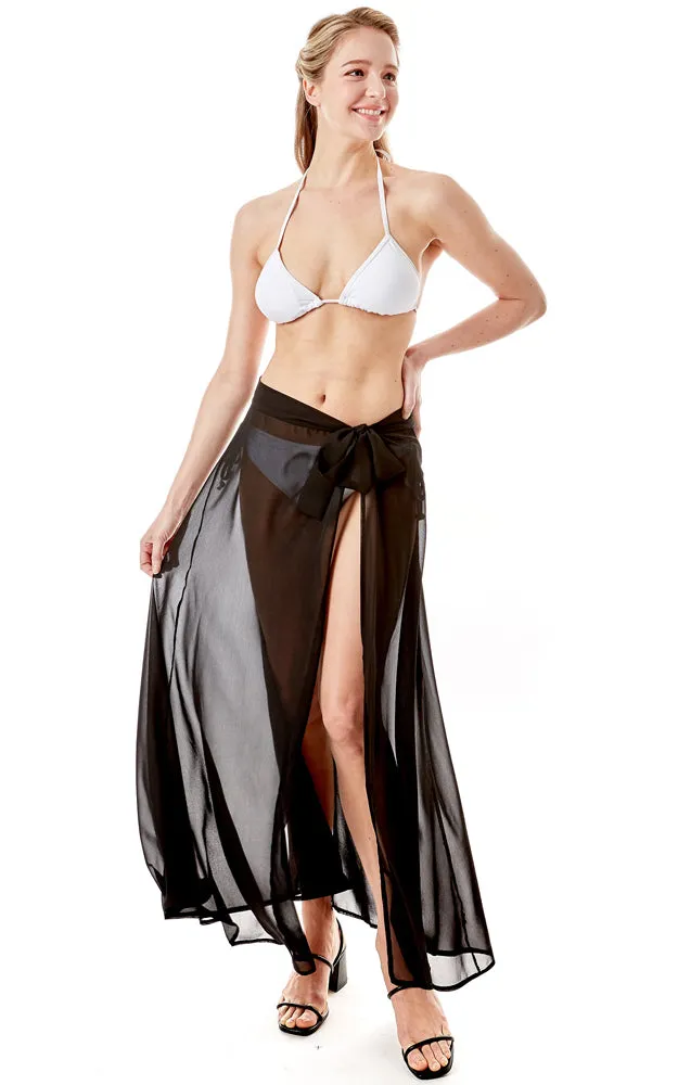 LOF1050 Solid Beach Wrap Skirt