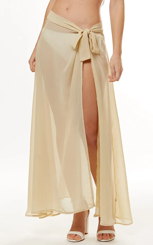 LOF1050 Solid Beach Wrap Skirt