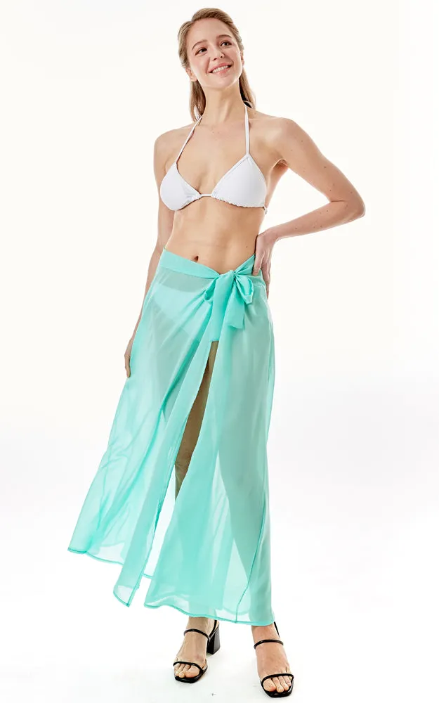 LOF1050 Solid Beach Wrap Skirt
