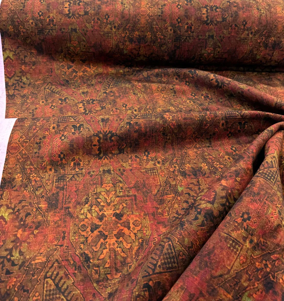 Magic Carpet Fabric Rust Velvet Upholstery Drapery Fabric By The Yard
