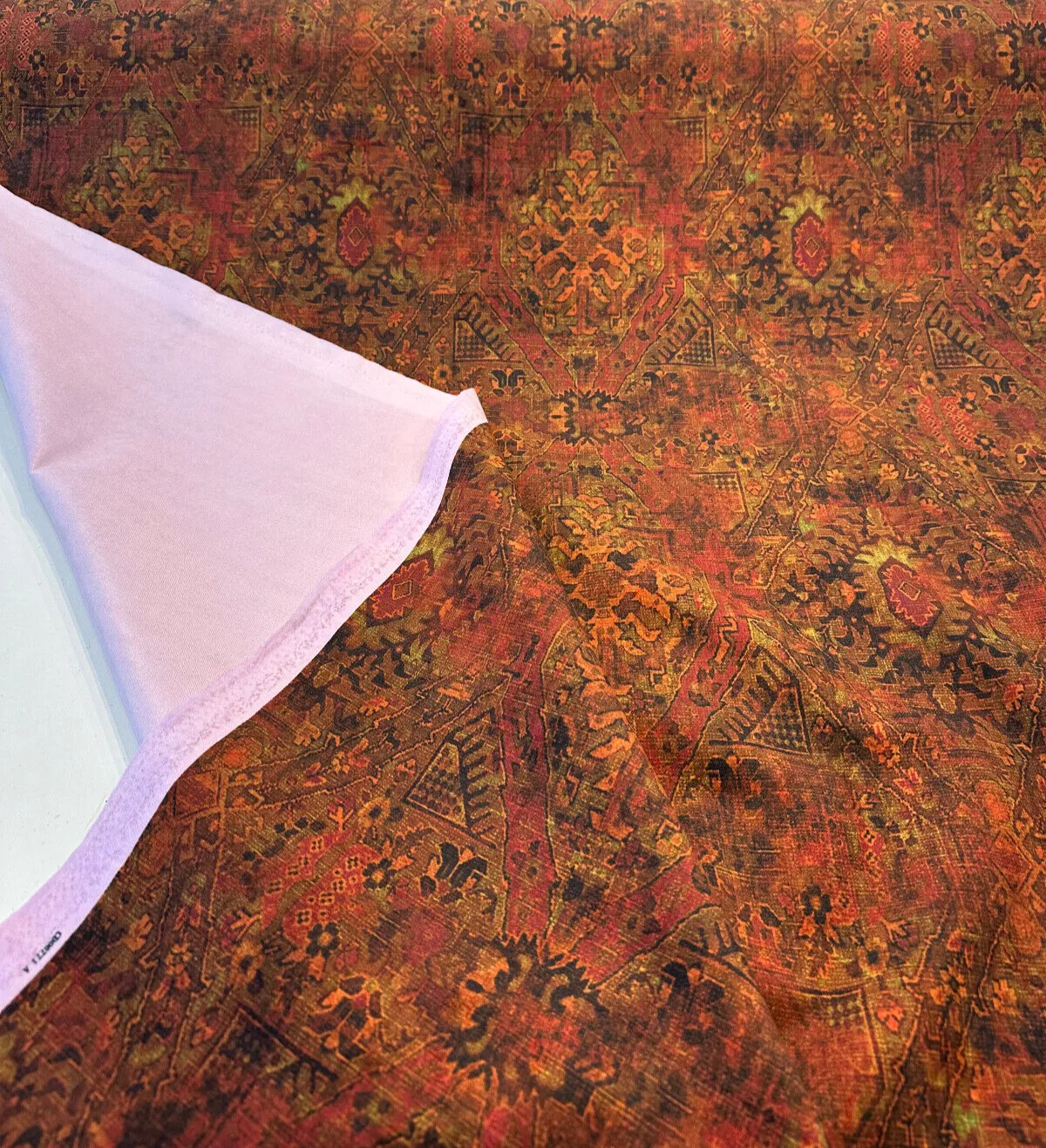 Magic Carpet Fabric Rust Velvet Upholstery Drapery Fabric By The Yard