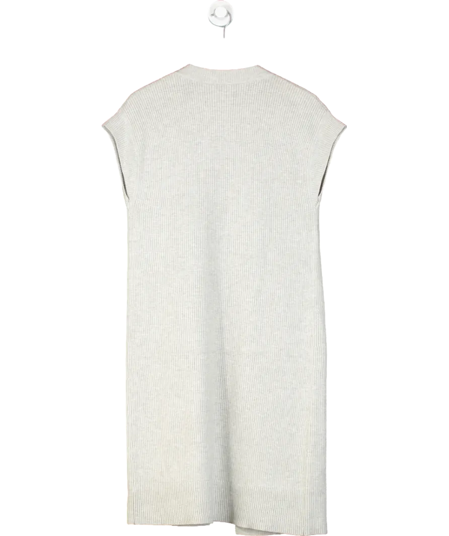 Mint Velvet Grey Longline Sleeveless Cardigan UK S