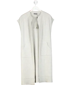 Mint Velvet Grey Longline Sleeveless Cardigan UK S