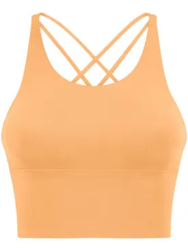 Tangerine "Elizabeth" Open Back Longline Sports Bra
