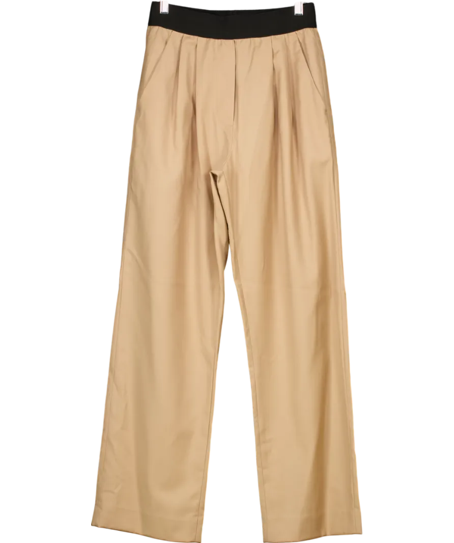 Venroy Brown Pull On Wool Blend Trousers UK XS