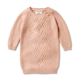 Wilson and Frenchy Knitted Cable Dress - Rose