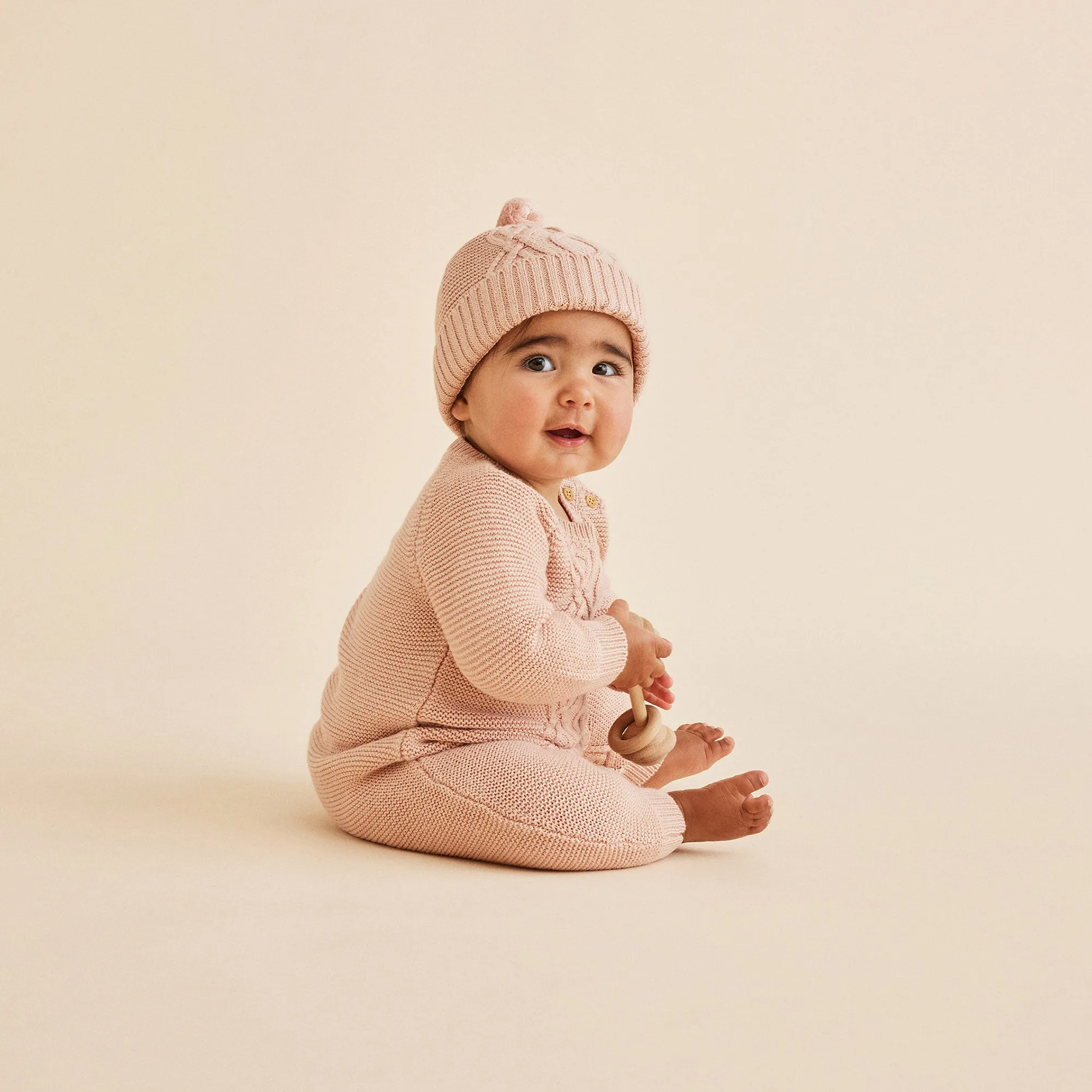 Wilson and Frenchy Knitted Cable Jumper - Rose
