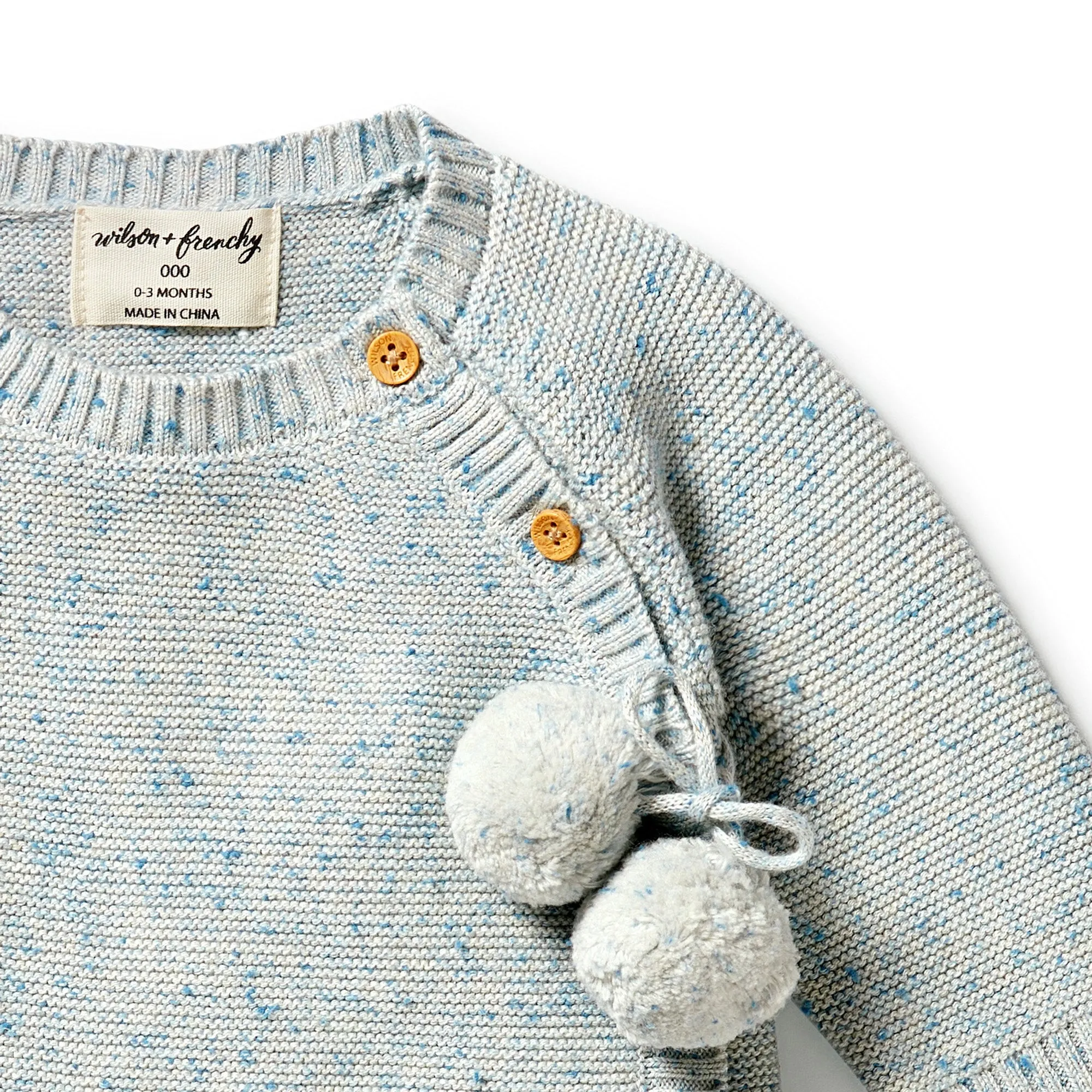 Wilson and Frenchy Knitted Kimono Cardigan - Bluestone Fleck