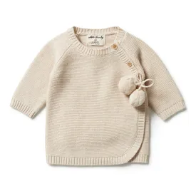 Wilson and Frenchy Knitted Kimono Cardigan - Oatmeal Melange