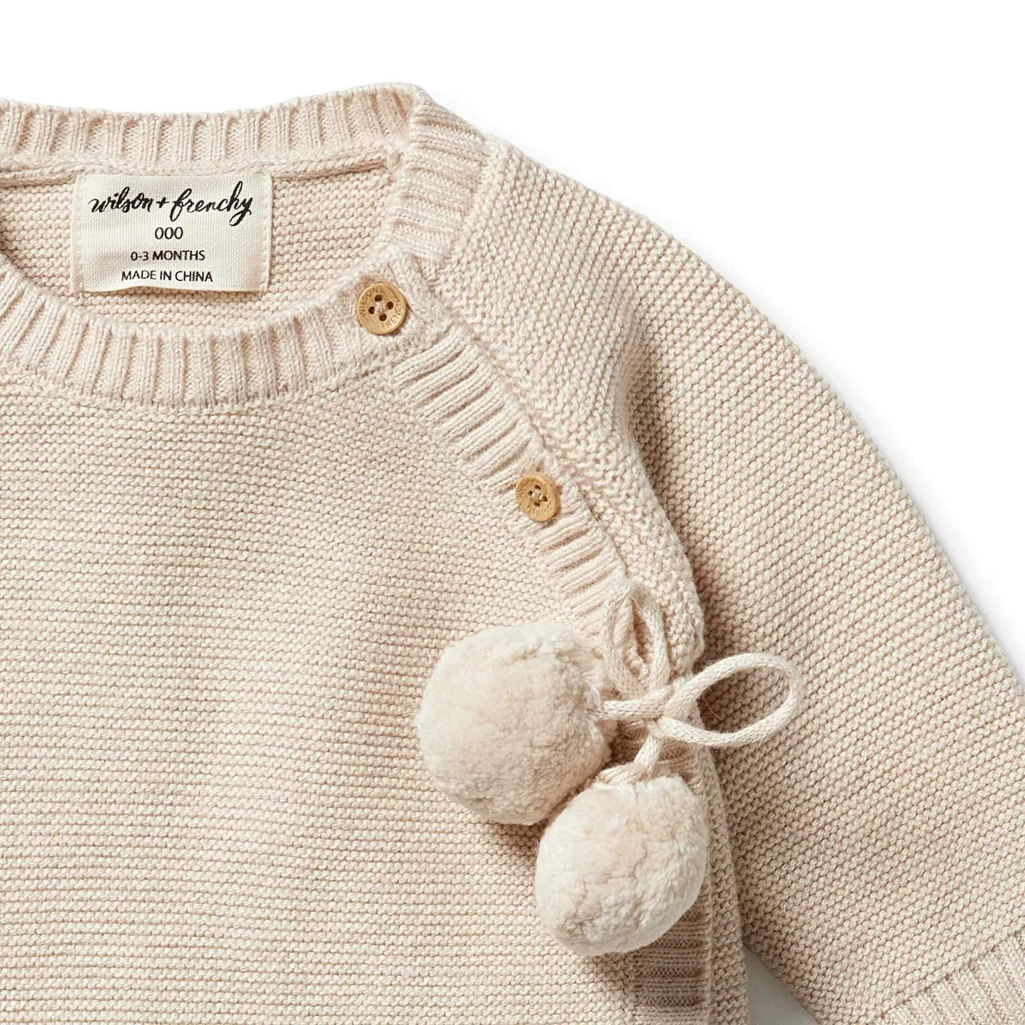 Wilson and Frenchy Knitted Kimono Cardigan - Oatmeal Melange