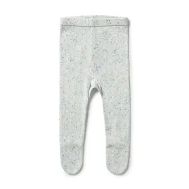 Wilson and Frenchy Knitted Legging with Feet - Bluestone Fleck