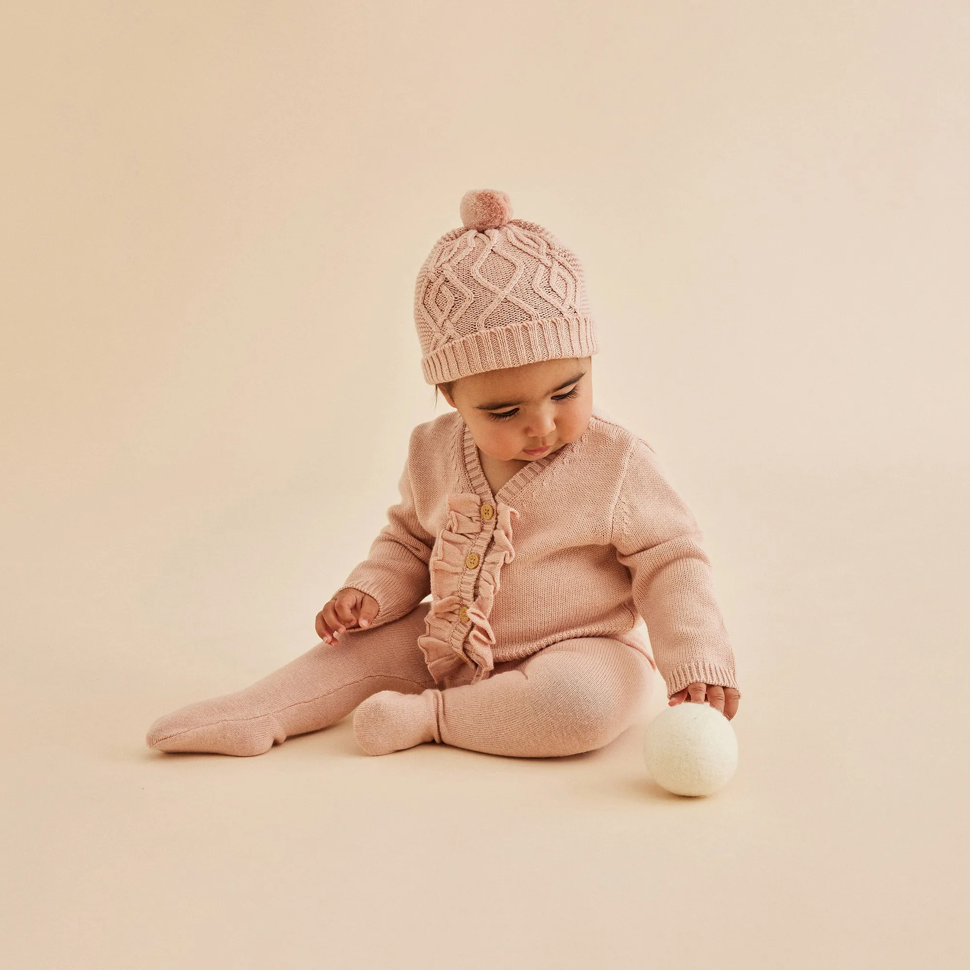 Wilson and Frenchy Knitted Legging with Feet - Rose