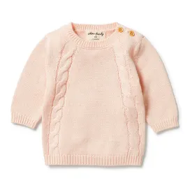 Wilson and Frenchy Knitted Mini Cable Jumper - Blush