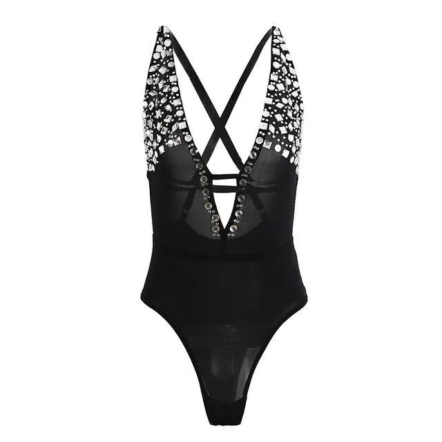 Women Sexy Mesh Jumpsuit