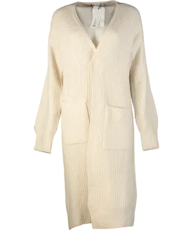 ZARA Cream Longline Knit Cardigan UK  M