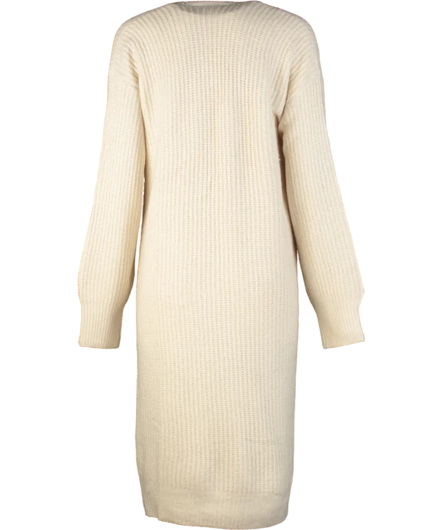 ZARA Cream Longline Knit Cardigan UK  M